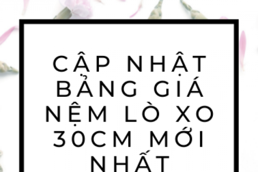 Cập nhật bảng giá nệm lò xo 30cm mới nhất 2022